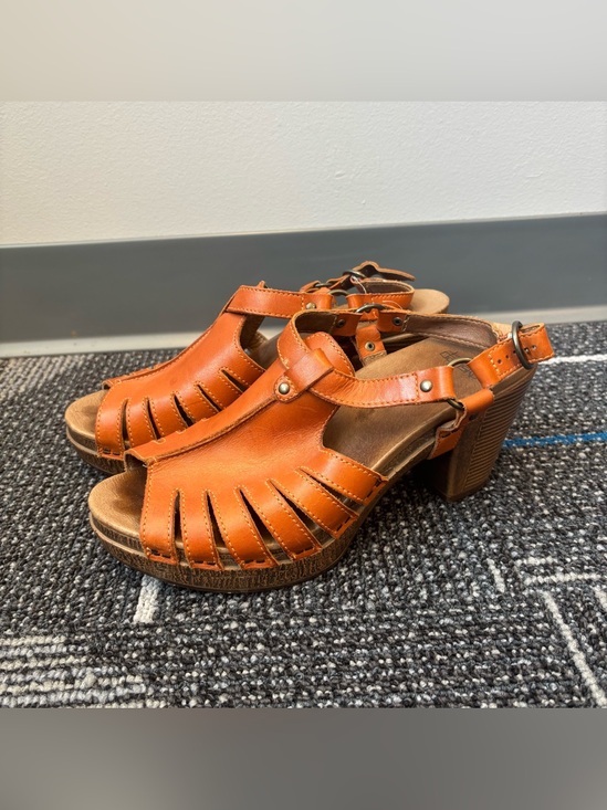 Dansko Shoes - Dansko Randy Brandy Orange Leather Heeled Sandals Shoes Slingback 40 US 9.5-10